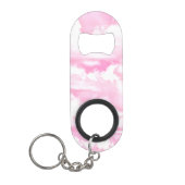 Pastel Pink Girly Clouds Decor Mini Flessenopener (Voorkant)