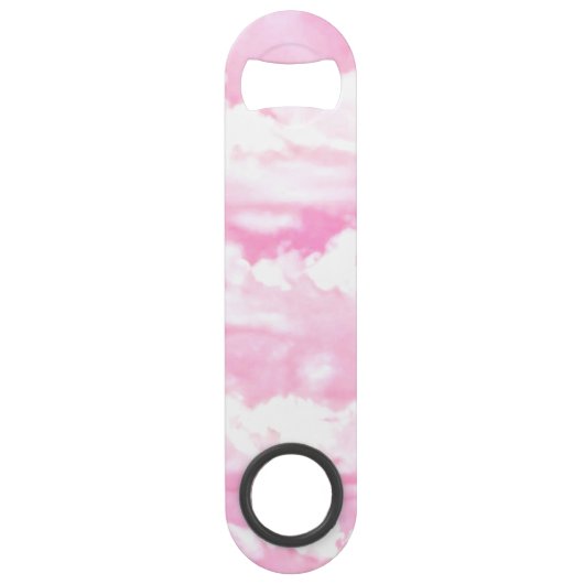 Pastel Pink Girly Clouds Decor Speed Flessenopener (Achterkant)