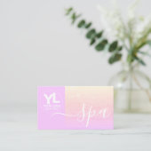 Pastel Pink Glam Logo Sjabloon Luxe Glitter Visitekaartje (Staand voorkant)