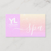 Pastel Pink Glam Logo Sjabloon Luxe Glitter Visitekaartje (Voorkant)