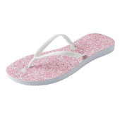 Pastel Pink Glitz en Glam Teenslippers (Schuin)