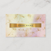 Pastel Pink Gold Grungy Dandelion Confetti Vip Visitekaartje (Voorkant)
