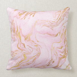 Pastel Pink Gold White Marble Vip Kussen