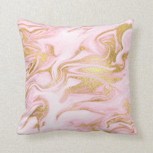Pastel Pink Gold White Marble Vip Kussen