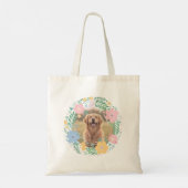 Pastel Pink Golden Retriever Custom Photo  Tote Bag (Achterkant)