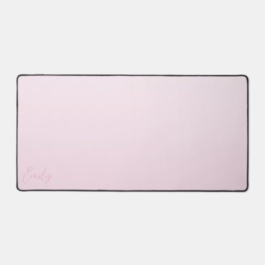 Pastel Pink Gradient Calligraphy Personalized Bureaumat (Voorkant)