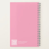 Pastel Pink Gradient Floral Aesthetic Notebook Notitieboek (Achterkant)