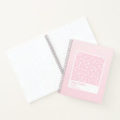 Pastel Pink Gradient Floral Aesthetic Notebook Notitieboek (Binnen)