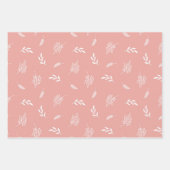 PASTEL PINK & GRAY HOLIDAY WINTER NORDIC PATTERNEN INPAKPAPIER VEL (Voorkant 3)