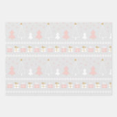PASTEL PINK & GRAY HOLIDAY WINTER NORDIC PATTERNEN INPAKPAPIER VEL (Voorkant 2)