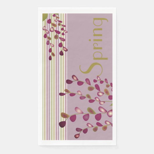 Pastel Pink Green en Mauve Artsy Servet (Voorkant)