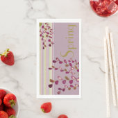 Pastel Pink Green en Mauve Artsy Servet (Insitu)