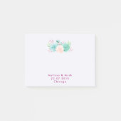 Pastel Pink & Green Floral Bouquet Wedding Post-it® Notes (Voorkant)