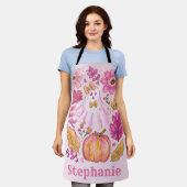 Pastel Pink Halloween Ghost with Custom Name Schort (Gedragen)