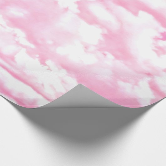 Pastel Pink Happy Clouds-decoratie Cadeaupapier (Hoek)