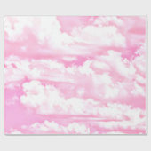 Pastel Pink Happy Clouds-decoratie Cadeaupapier (Vlak)