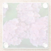 Pastel pink Hortensia hydrangea bloom Glazen Onderzetter (Achterkant)