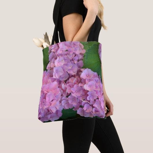 Pastel pink Hortensia hydrangea bloom Tote Bag (Dichtbij)