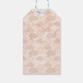 Pastel Pink Hot Air ballonmeisje Baby shower Cadeaulabel (Achterkant)