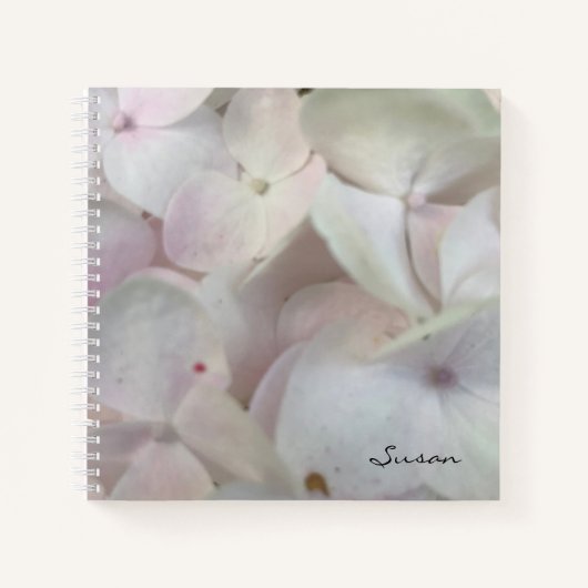 Pastel Pink Hydrangea Blossom Bullet Journal Notitieboek (Voorkant)