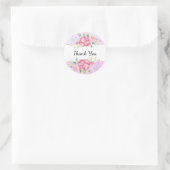 Pastel Pink Hydrangea Flower Hartelijk dank Ronde Sticker (Tas)