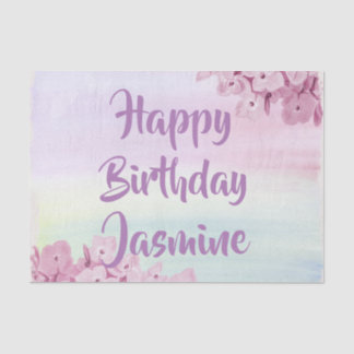 Pastel Pink Hydrangea Waterverf Tissuepapier