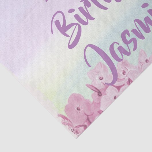 Pastel Pink Hydrangea Waterverf Tissuepapier (Detail)