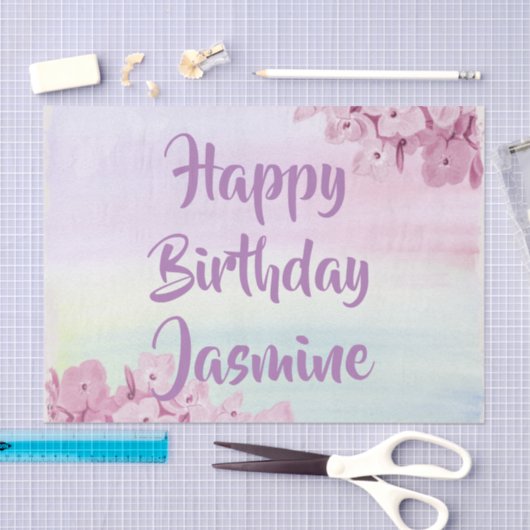  Pastel Pink Hydrangea Waterverf Tissuepapier (Craft)