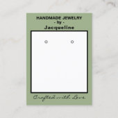 Pastel Pink Jewelry Earrings Social QR Codes Visitekaartje (Voorkant)