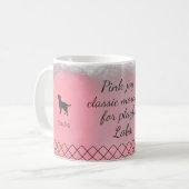 Pastel Pink Labrador Retriever Custom Photo & Name Koffiemok (Voorkant links)