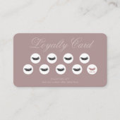 Pastel Pink Lashes Salon QR Code Loyalty Kaart (Voorkant)