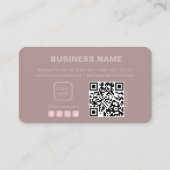 Pastel Pink Lashes Salon QR Code Loyalty Kaart (Achterkant)