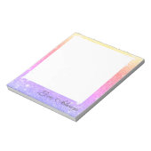 Pastel Pink Lavender Gold Glitter Sparkle Notitieblok (Linkerzijde)