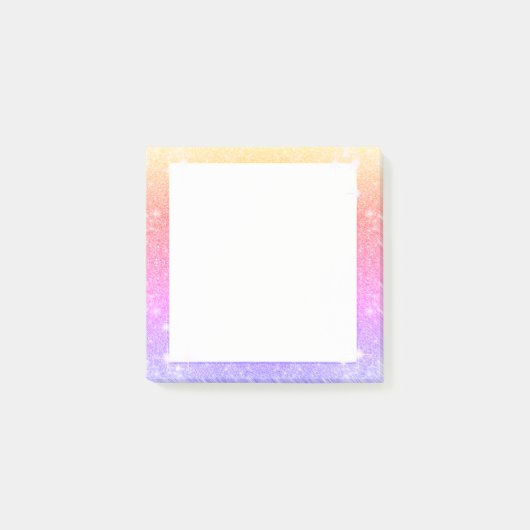 Pastel Pink Lavender Gold Glitter Sparkle Post-it® Notes (Voorkant)