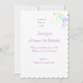 Pastel Pink Lavender Horse Birthday Custom Invite Kaart (Achterkant)
