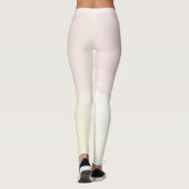 Pastel Pink Lemon Yellow Ombre Womans Leggings (Achterkant)