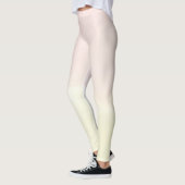 Pastel Pink Lemon Yellow Ombre Womans Leggings (Links)