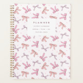 Pastel Pink & Lilac Bow Coquette Planner (Voorkant)