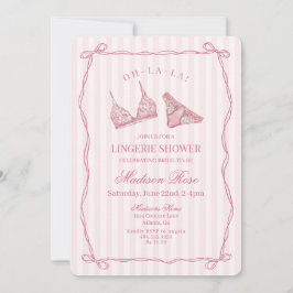 Pastel Pink Lingerie Shower Bridal Lace  Kaart