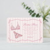 Pastel Pink Lingerie Shower Panties Please Informatiekaartje (Staand voorkant)