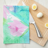 Pastel Pink Lotus Flowers Waterverf Theedoek (Quarter Fold)