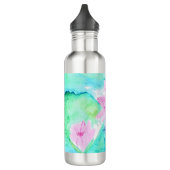 Pastel Pink Lotus Flowers Waterverf Waterfles (Links)