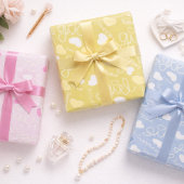 Pastel Pink Love Hearts Cadeaupapier