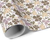 Pastel Pink Lucky Shamrocks Clover Patroon Cadeaupapier (Rol Hoek)