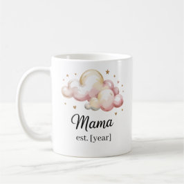 Pastel Pink "Mama Est." Mok – Baby shower Gift