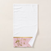 PASTEL PINK MARBLE GOLD BATHROOM TOWEL SET BAD HANDDOEK (Handdoek)