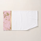 PASTEL PINK MARBLE GOLD BATHROOM TOWEL SET BAD HANDDOEK (Handdoek)