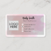 Pastel Pink & Mauve Gradient Modern Business card Visitekaartje (Voorkant)