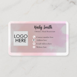 Pastel Pink & Mauve Gradient Modern Business card Visitekaartje