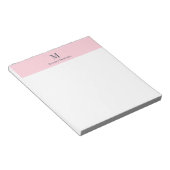 Pastel Pink Minimal Personalized Name Notitieblok (Schuin)